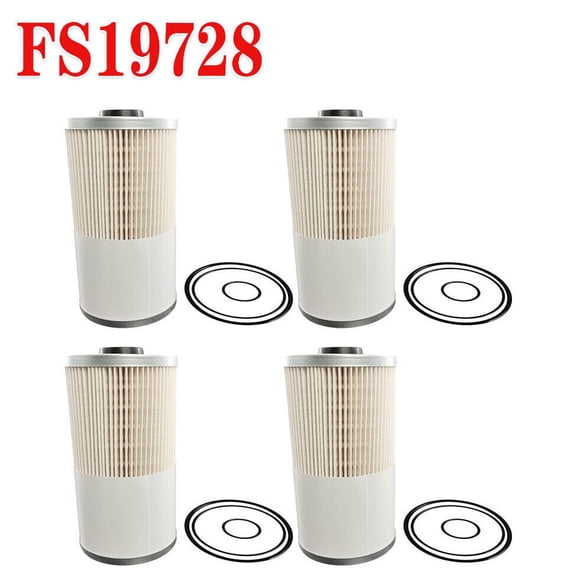 4Pcs Fuel Filter Kit For Cummins Fuel Water Separator FS19728