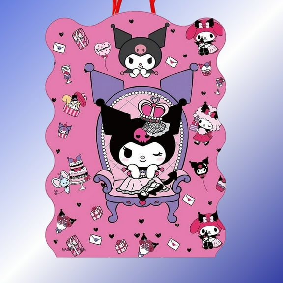 4Pcs Fun Kuromi Anime Pull String Piata Toy for Kids | Candy-Filled Birthday Party Game - No Bats, Just Pull! Safe & Easy Pinata Opening