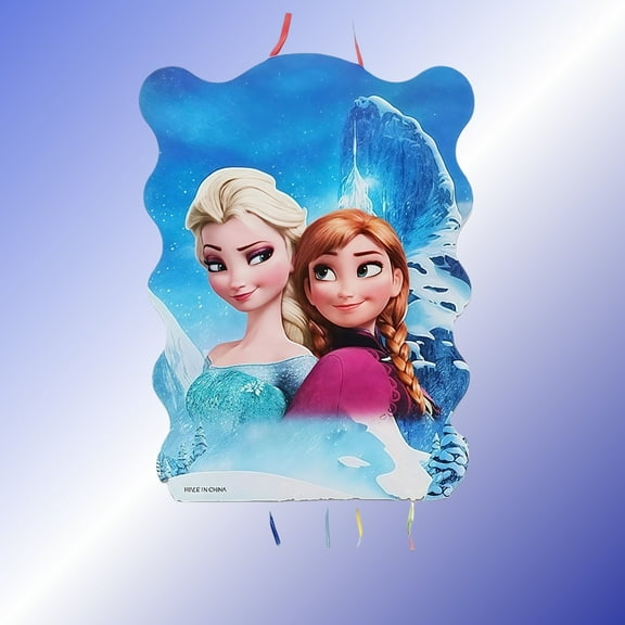 4Pcs Fun Snow Elsa Anime Pull String Piata Toy for Kids | Candy-Filled Birthday Party Game - No Bats, Just Pull! Safe & Easy Pinata Opening