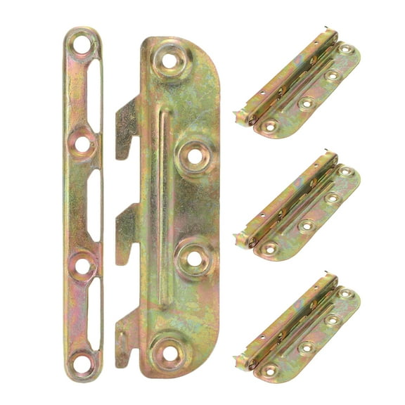 4Pcs Furniture Bed Brackets Bed Rail Fasteners Replacement Bed Rail Hinges Hooks