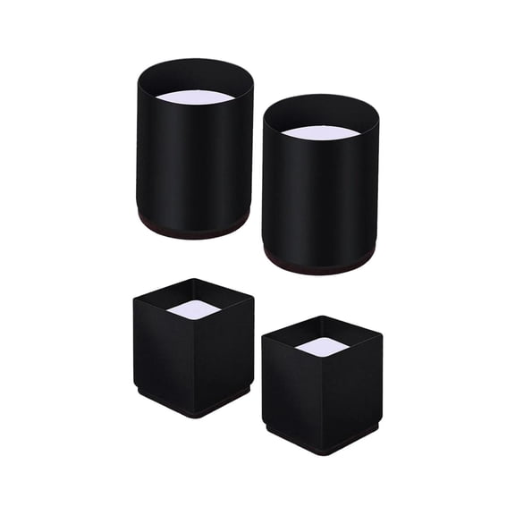 4Pcs Furniture Chair Leg Lifts Sofa Feet Table Lifters Block Extenders Black 6x5cm 4x5cm
