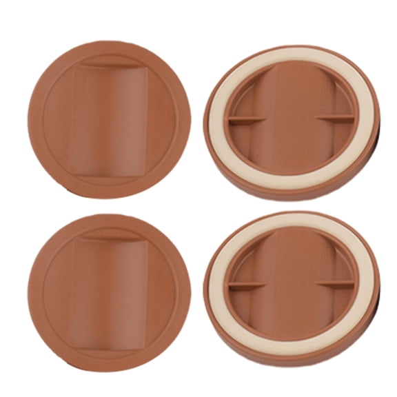 4Pcs Furniture Chair Wheel Stoppers Rubber Bed Frame Stopper Nonslip Fixed Chair Foot Pad Furniture Caster Cups