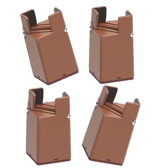 4Pcs Furniture Leg Risers Bed Foot Pad with Screw Clamp Easy to Install