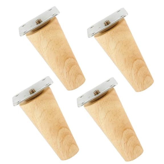 4Pcs Furniture Legs Solid Wood Sofa Table TV Cabinet Support Stabilize Feet Non-slip Tea table Wardrobe Oblique/Straight