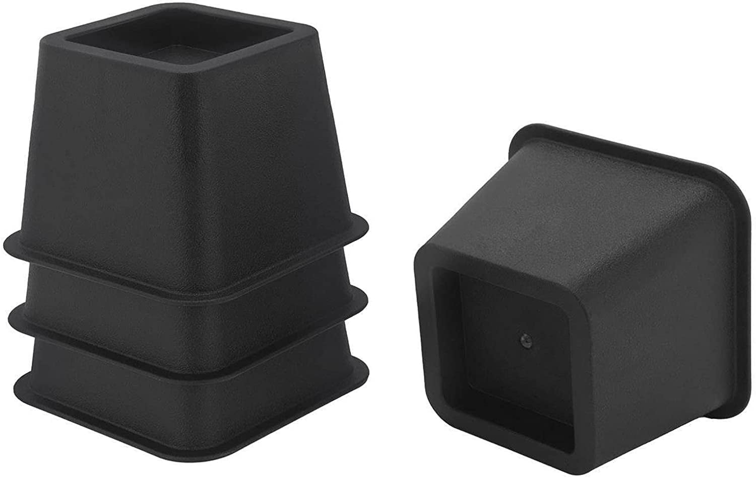 4Pcs Furniture Risers 3 Inch Heavy Duty Riser Block Plastic Square Chair Feet Riser for Couch