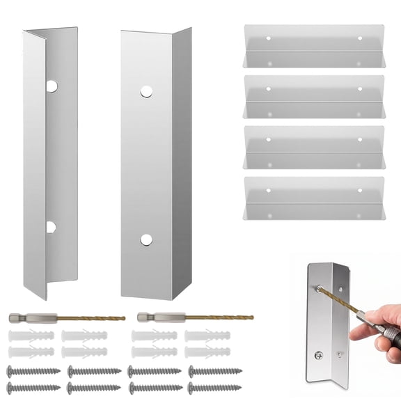 4Pcs Garage Door Seal Mouse Guard Heavy Duty Stainless Steel Garage Door Mouse and Snake Guard Kit for Protection