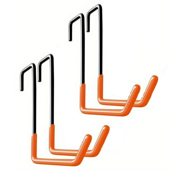 4Pcs Garage Hooks Bike Hooks Storage Hook Heavy Duty Ladder Hangers Wall S-Hook-Orange