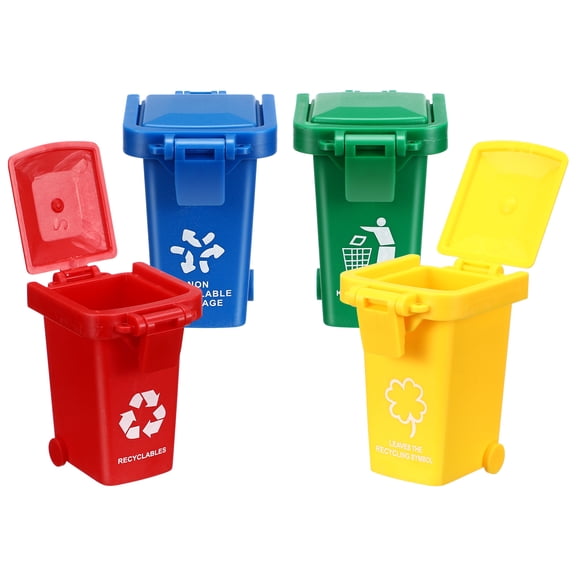 4Pcs Garbage Sorting Toy Mini Trash Can Creative Educational Toy Kids Teaching Tool