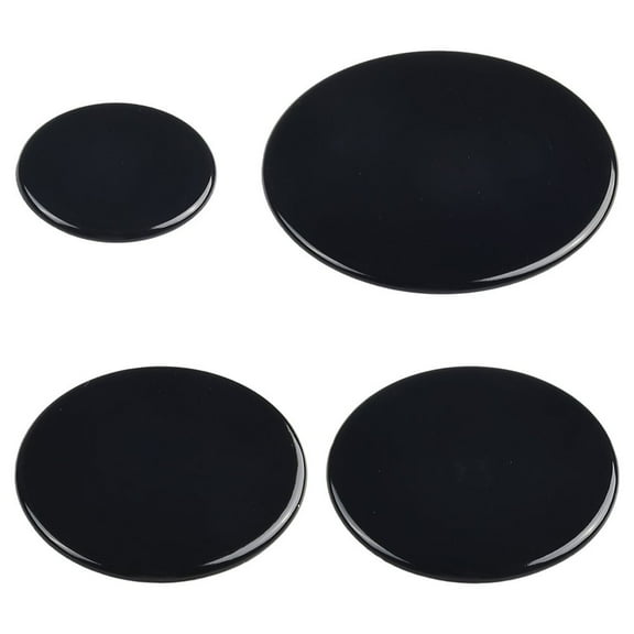 4Pcs Gas Stove Burner Covers Cooker Hat Set Oven Gas Stoves Hob Burner Crown Flame Cap Cover for Kitchen Fit to Most Metal Stove Burner Cover, 3 Sizes