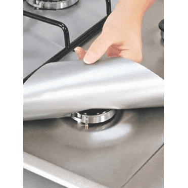4Pcs Gas Stove Protectors Kitchen Reusable Burner Covers Mat Protector Cleaning Pad Liner Cover top  gas stove protectors