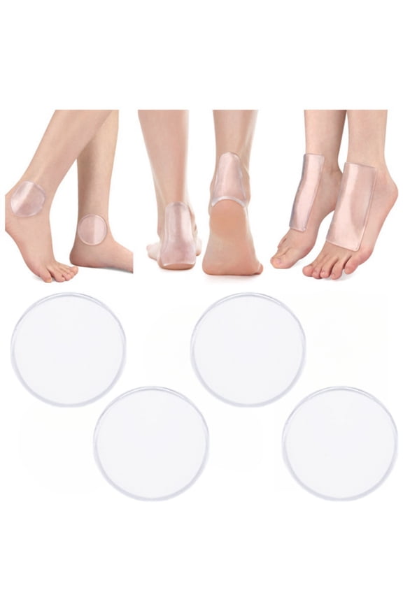 4Pcs Gel Ankle Pads Ankle Gel Discs 2.48" Round Ankle Protector Brace Roller Skates Accessories for Men Women Boots Figure Ice Skating Hockey Inline Hiking Riding Ski Ankle Protection