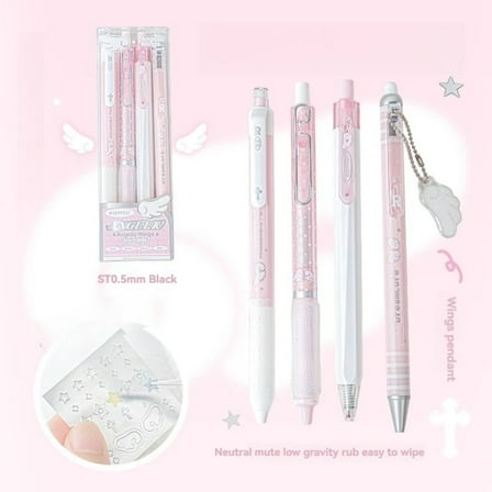 4Pcs Gel Pens,0.5mm Quick Dry Black Ink,Fine Point Smooth Writing Penudent Specific Neutral Pen