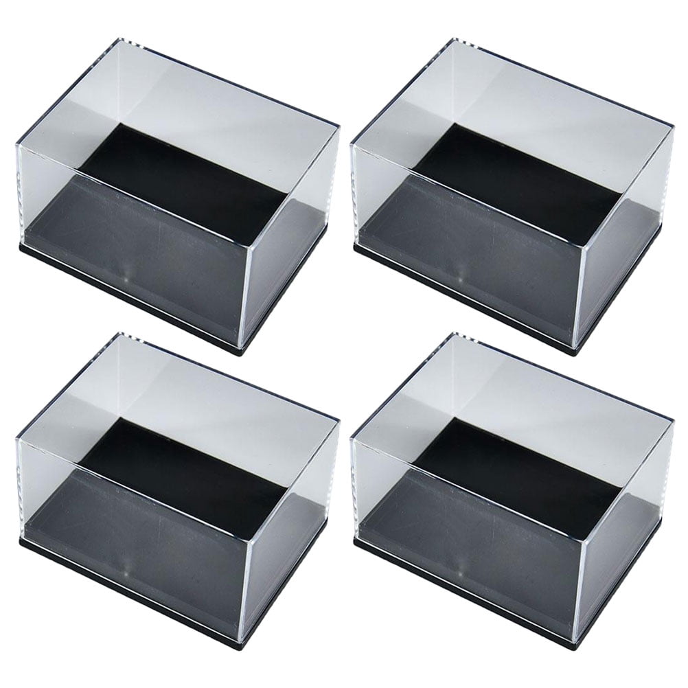 4Pcs Gemstone Display Box Jewelry Box Container Mineral Specimen