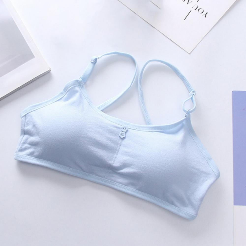 PSGS Teens Girls Sports Bra Puberty Gym Underwear Wireless Teenager Briefs  Cotton Young Girls Training Bra Set (Color : Blue, Kid Size : 8 to 14  Years) : : Clothing, Shoes & Accessories