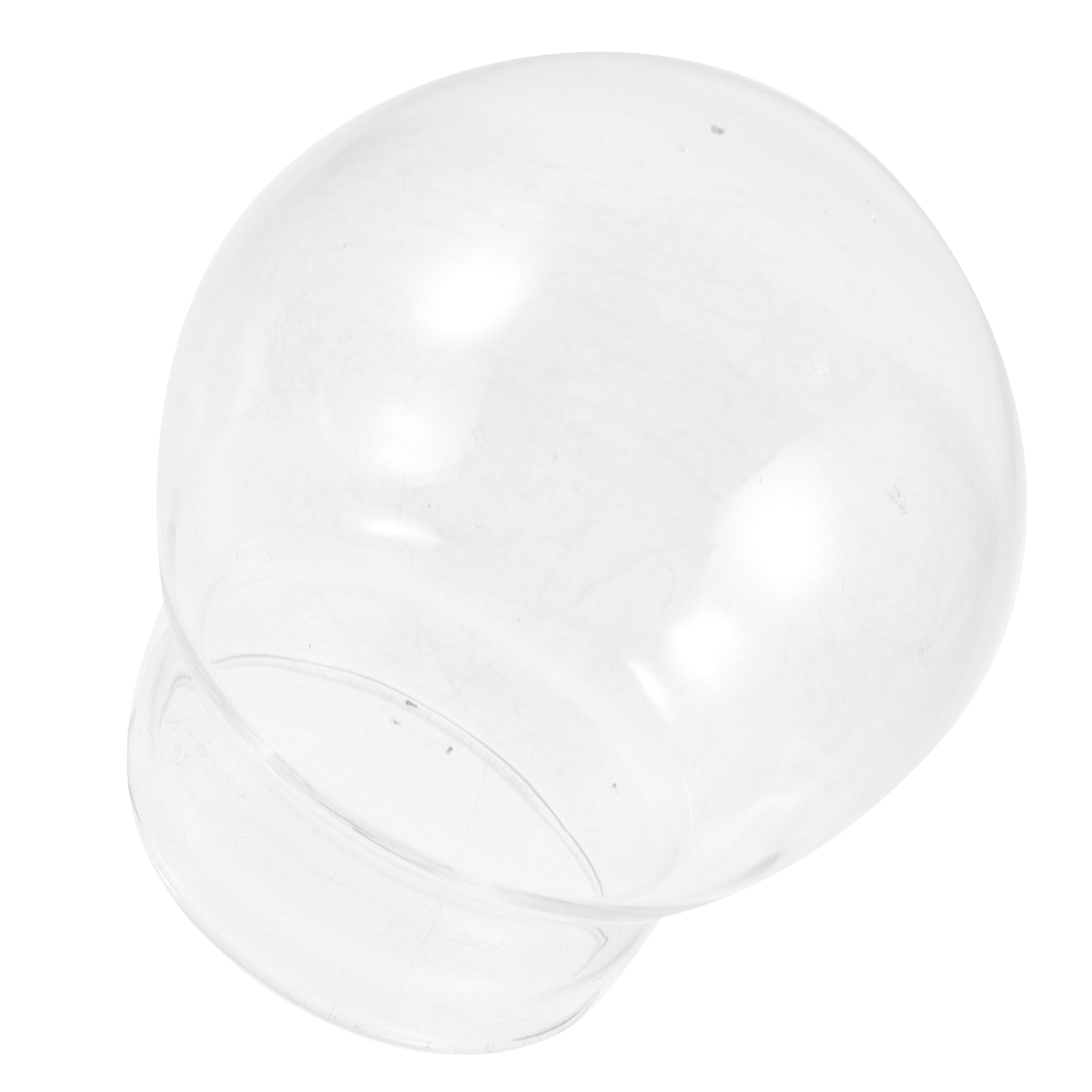 Qiysamall 4Pcs Glass Globe Clear Flowers Cover Glass Dome Transparent