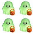 thumbnail image 1 of 4Pcs Glow‑in‑Dark Ghost Figurines,1.54in 3D Printed Halloween Table Decor with Pumpkin Bucket,Indoor Holiday Shelf Ornament, 1 of 5