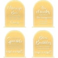 thumbnail image 1 of 4Pcs Gold Acrylic Guest Book Sign Wedding Sign with Stand 5x7" Arch Acrylic Wedding Reception Sign Blow Bubbles Wedding Decorative Signage Table Signs for DIY Wedding Ceremony and Reception, 1 of 8
