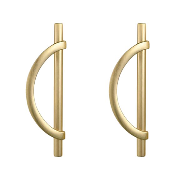 4Pcs Gold Cabinet Pulls Drawer Pulls Half Moon Shape Cabinet Pulls Drawer Dresser Handles Kitchen Cupboard Handles A