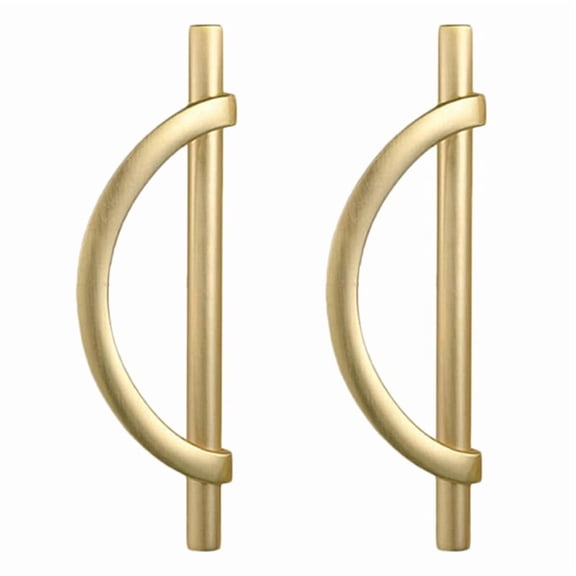 4Pcs Gold Cabinet Pulls Drawer Pulls Half Moon Shape Cabinet Pulls Drawer Dresser Handles Kitchen Cupboard Handles B