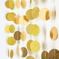 thumbnail image 1 of 4Pcs Gold Circle Garland Gold Party Decorations Hanging Dot Banner Streamer Backdrop Decor Wedding Birthday Bday Bridal Baby Shower Bachelorette Ramadan EID Graduation New Year NY Party Supplies, 1 of 6