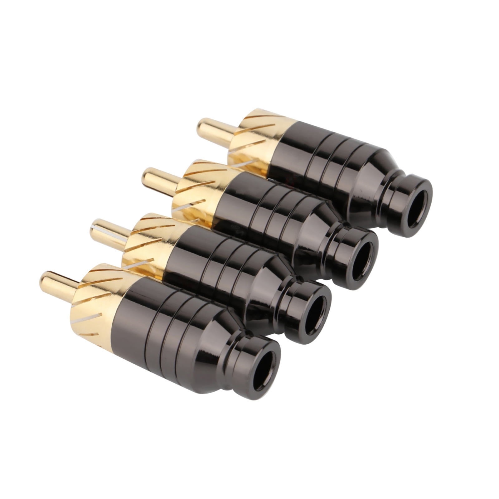 Small Round Adapter 4Pcs Gold Plated RCA Connector Adapters Small, Portable Design for Home ...