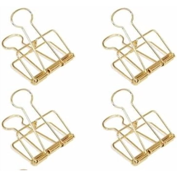 4Pcs Golden Hollow Out Long Tail Wire Binder Clips Paper Binder Clip Large 51mm Binder and Paper Clips Small in Size and Light in Weight,Clips, Clamps and Rings,Office Products$$Office