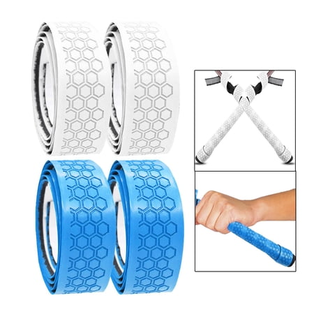 4Pcs Golf Grip Wrapping Tapes Nonslip Convenient Professional Golfer Gift White and Blue