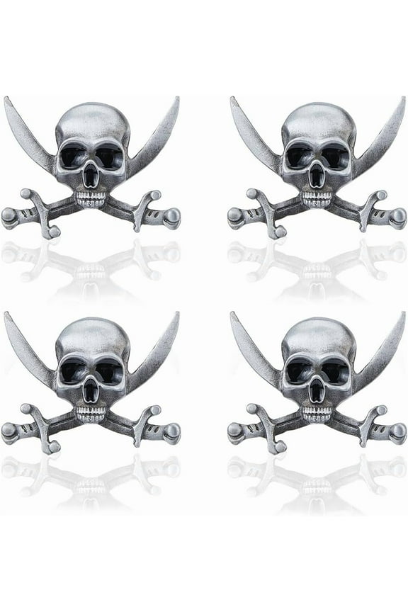 4Pcs Gothic Brooch Punk Style Brooch Retro Double Knifves Breastpin Alloy Badge Pin Costume Decor for Men Woman Coat Cloth