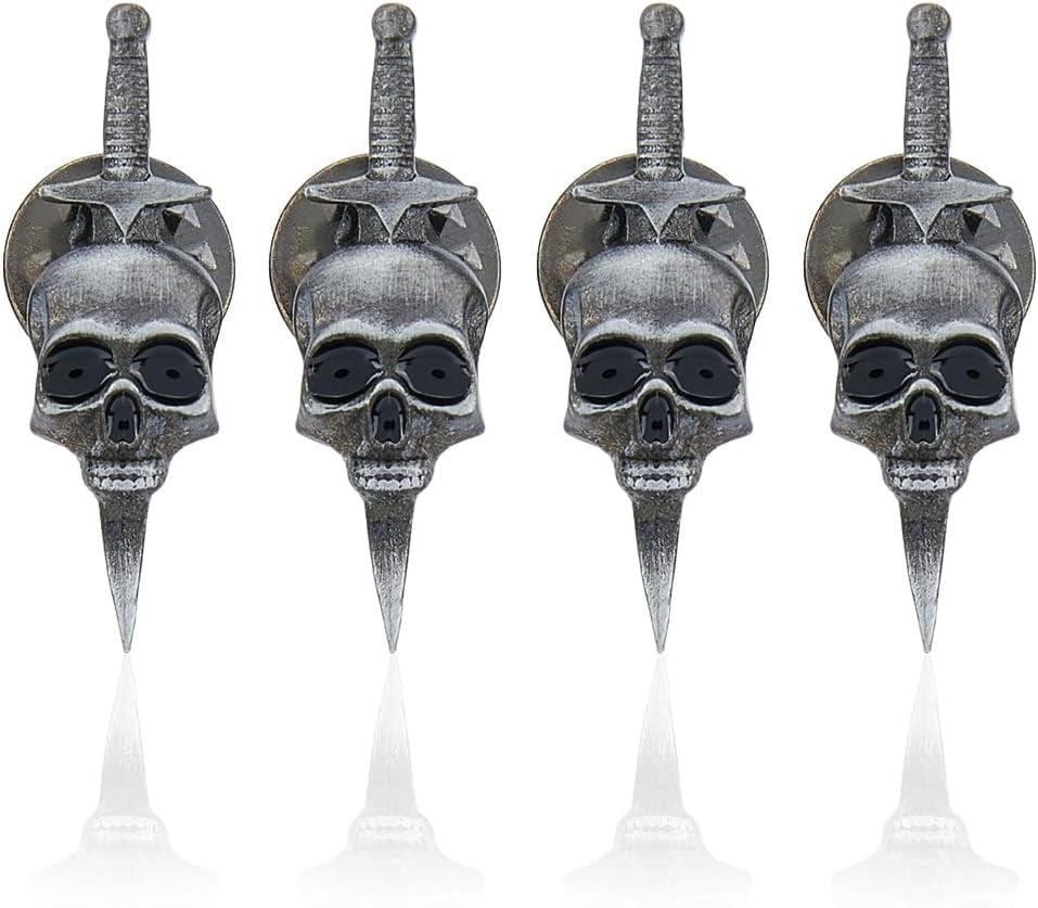 4Pcs Gothic Brooch Vintage Gothic Daggers Badge Pin Punk Style Brooch ...