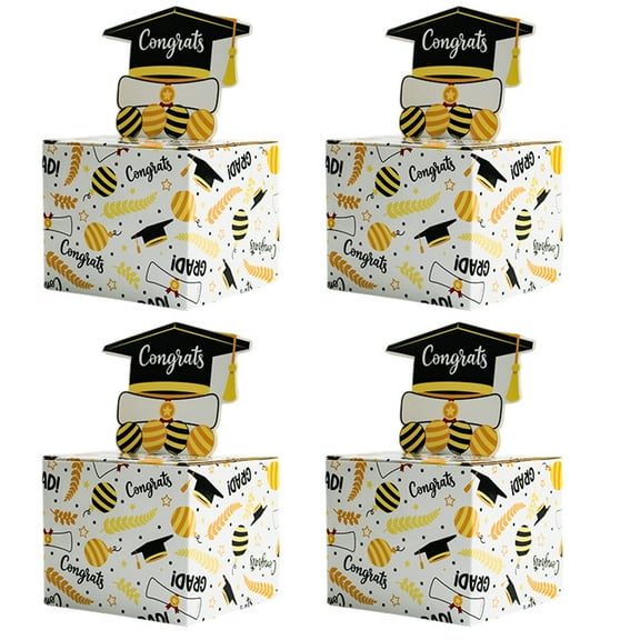 4Pcs Graduation Surprise Money Boxes Graduation Theme Money Box for Graduates Graduation Party Favors Graduation Gifts Type 1