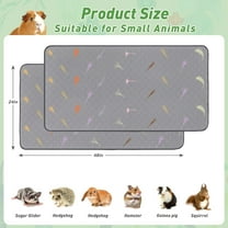 4Pcs Guinea  Cage Liners,  Absorbent Washable Pee Pads 24x48 for Rabbit Hamster Chinchilla