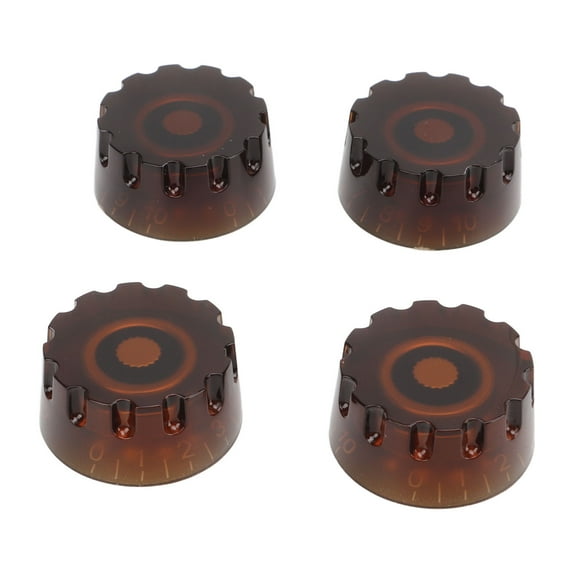 4Pcs Guitar Knob Plastic Professional 24 Fine Splines Bass Control Knob Replacement