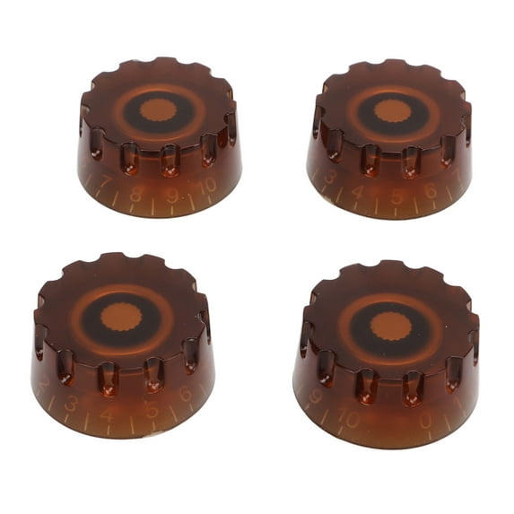 4Pcs Guitar Knob Plastic Professional 24 Fine Splines Bass Control Knob Replacement