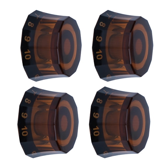 4Pcs Guitar Knob Round Volumes Tone Control Knobs Replacement Speed Control Knobs for Electric Bass Guitar Accessories