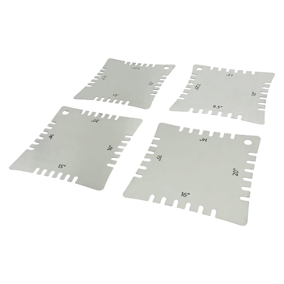 4Pcs Guitar Notched Gauge Multipurpose Guitar Neck Fretboard Ruler Measuring Tools for Guitars Maintenance