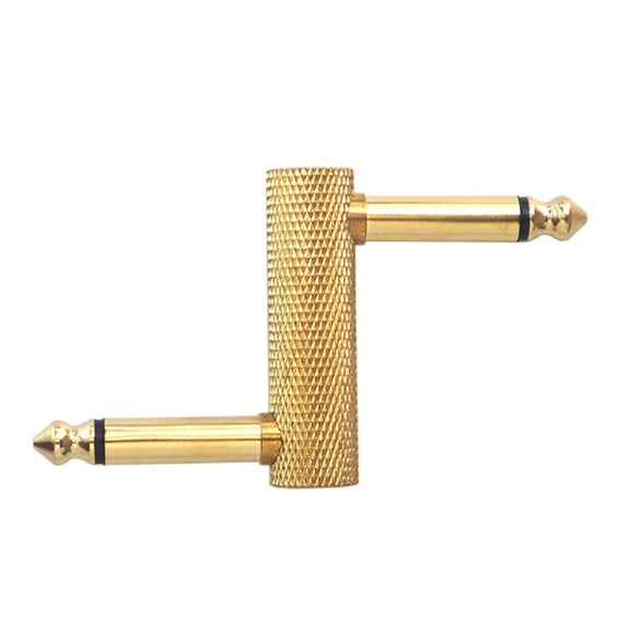 4Pcs Guitar Pedal Effects Patches Connector Coupler Male to Male Offsets Plugs Adaptor 6.35mm to 6.35mm Adapter Converter