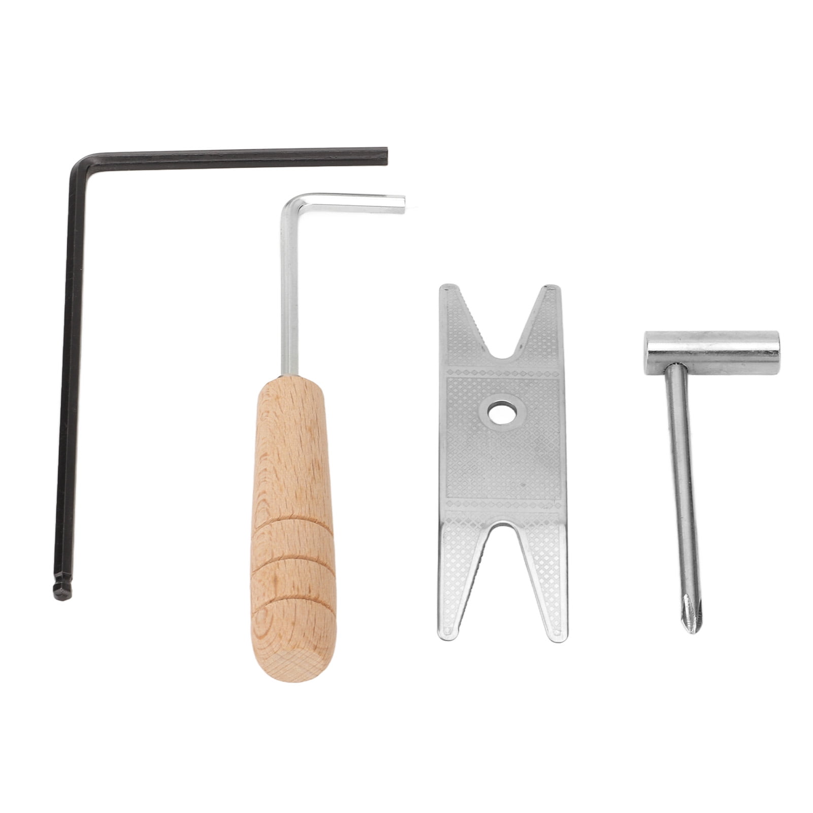 4Pcs Guitar Repairing Tool Set Wooden Handle Hex Guitar Wrench Knob