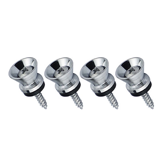 4Pcs Guitar Strap Locks Buttons End Pin Security Straplocks for Acoustics, Ukuleles, Bass, Banjos Easy to Install
