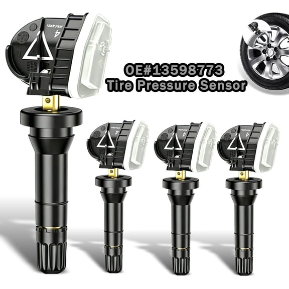 13598773 433MHz TPMS Sensor 4-Pack for 2019-2022 Chevy Silverado 1500 Tire Pressure Monitoring System Replaces 13522631