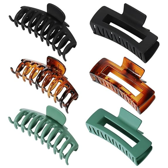 4Pcs Hair Claw Clips, Acetate Hair Banana Barrettes, French Butterfly Jaw Clips, Mermaid Color Crab Hairpin, Leopard Print Stylish Hair Accessories for Women Girls (4 Pcs)