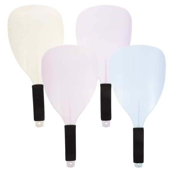 4Pcs Hairdressing Face Cover Shield With Handle Salon Face Eye Protectors For Dye And Haircut Reusable Clear Plastic Makeup Eye Cover
