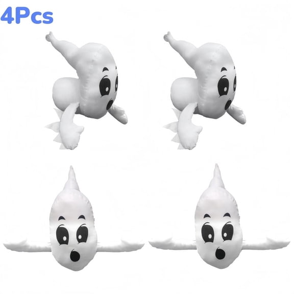 4Pcs Halloween Animated Window Jumper Ghosts 2 Pack - 22.5 Inch Floating Specter Decor for Indoor Outdoor Scary House Themes