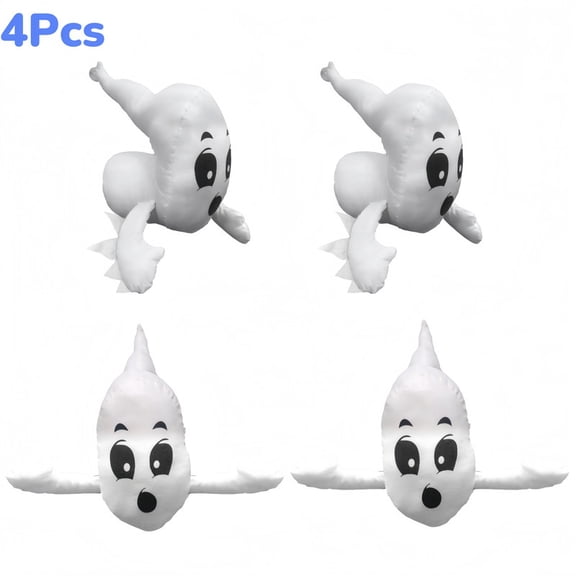 4Pcs Halloween Animated Window Jumper Ghosts 2 Pack - 22.5 Inch Floating Specter Decor for Indoor Outdoor Scary House Themes