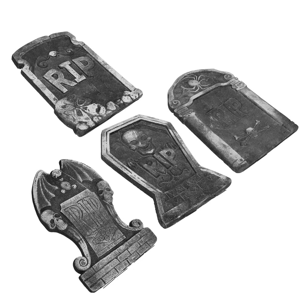 4Pcs Halloween Foam Graveyard Tombstones Tombstones Outdoor Lawn