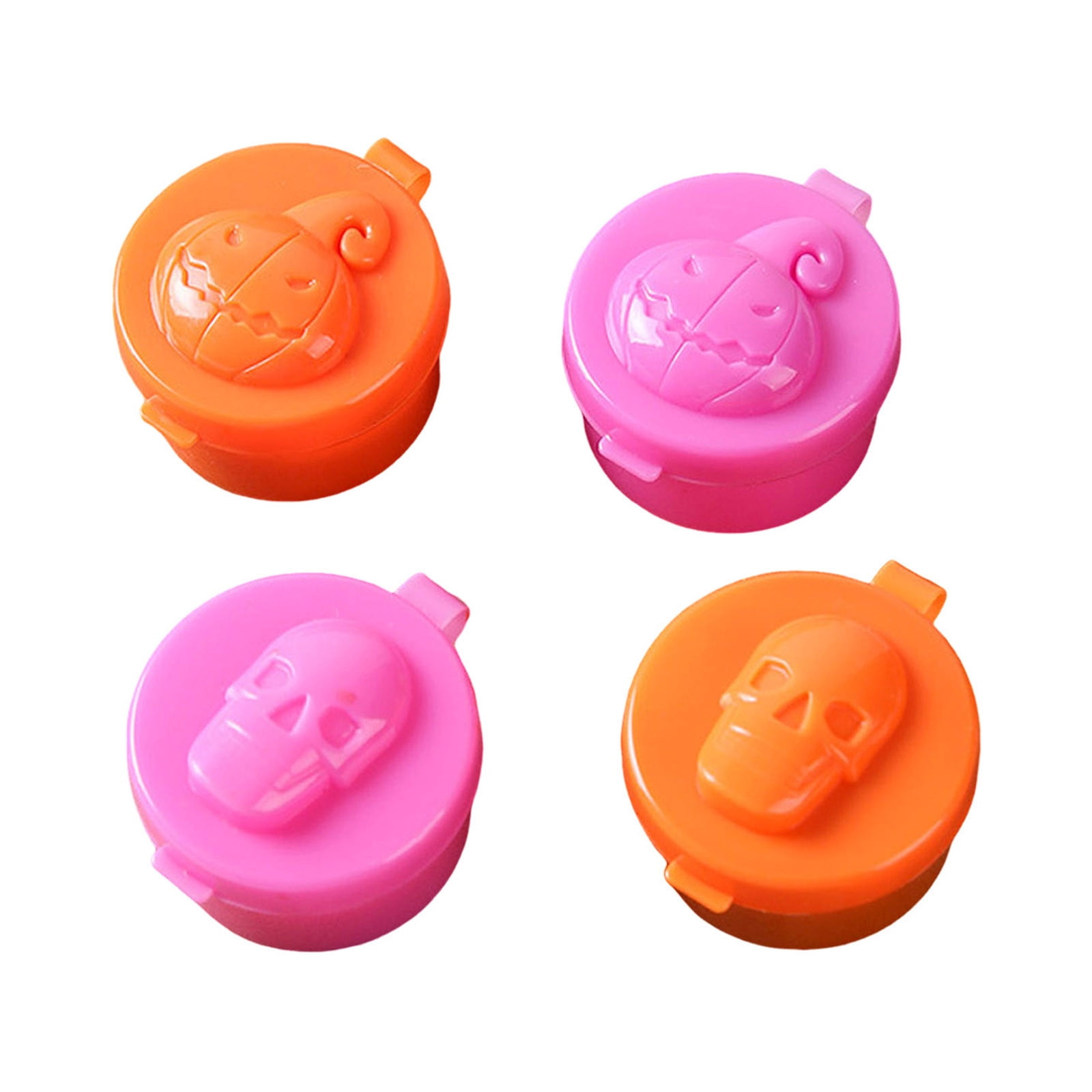 4Pcs Halloween Mini Portable Bottle Lunch Box Plastic Condiment Bottle