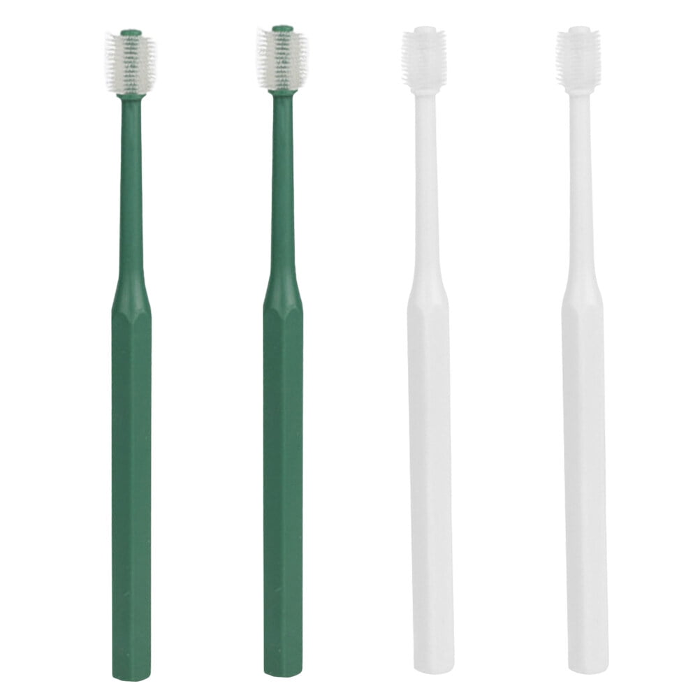 SKISUNO Deep Mouth Cleaning Pet Toothbrush White 4Set 6.1*0.5*0.5In