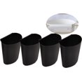 thumbnail image 1 of 4Pcs Hanging Cup Holder,Rolling Cart Accessories,Plant Containers,Hanging Flower Pots,Space Saver,Storage Bucket,Make Up Pencil Holder Office,Kitchen Wall Organizer Decor (Black), 1 of 11