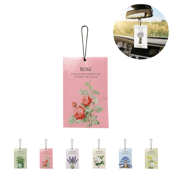 4Pcs Hanging Scented Sachets, Long Lasting Fragrance Pouch, Aromatic Deodorizer Bags for Closet Drawer Bedroom Storage, Pink