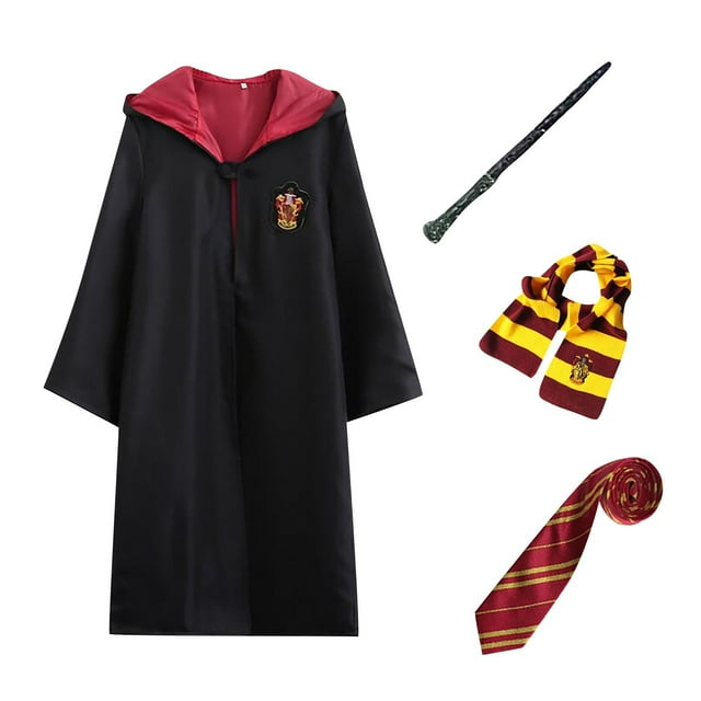 4Pcs Harry Potter Costumes for Child and Adult, Halloween Party Costume