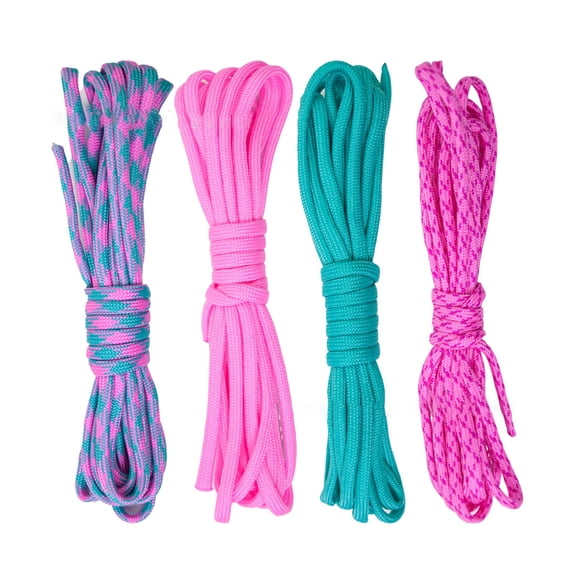 4Pcs Heavy Duty 4mm Paracord String Wear for Outdoor Packing and Braiding 3meter/9.84ft Each